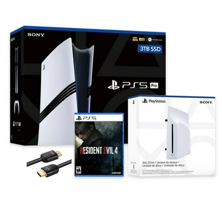 PlayStation 5 Pro 3TB SSD Console with Disc Drive, Wireless Controller and Resident Evil 4 - CFI-7019 PS5 Pro