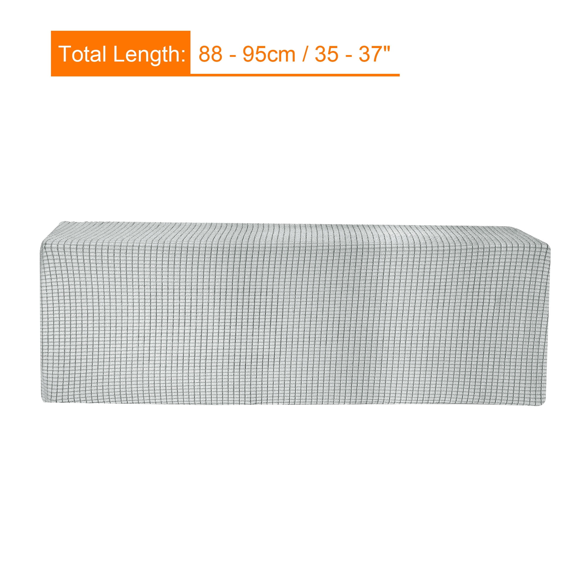 Unique Bargains Air Conditioner Cover Knitted Elastic Cloth Dustproof 88-95cm Gray