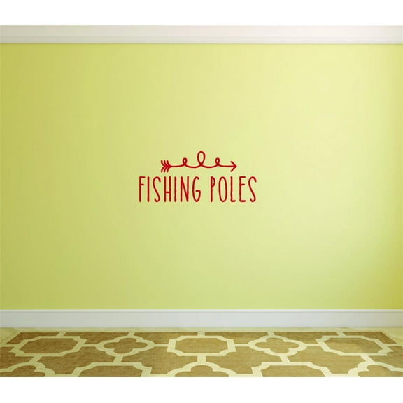 Custom Decals Fishing Poles Outdoor Sports Wildlife Men14 X 28 Inches