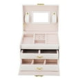 thumbnail image 2 of Jewelry Storage Box,3 Tiers PU Leather Jewelry Display Holder Jewelry Storage Case Effortless Installation, 2 of 8