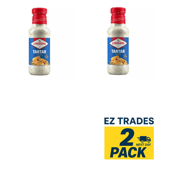 Louisiana Fish Fry Products Tartar Sauce, 10.5 oz pack of 2, Seafood Tartar Sauce, Louisiana Fish Fry Sauce, Zesty Fish Fry Sauce, Easy Dipping Sauce, ship from EZ Trades