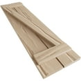 thumbnail image 6 of Ekena Millwork 11 1/2"W x 46"H Rustic Two Board Spaced Board-n-Batten Riverwood Faux Wood Shutters w/Z-Board (Per Pair), Primed Tan, 6 of 11