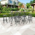 thumbnail image 3 of Patio Festival Metal 11-Piece Outdoor Bar Height Dining Set in Black, 3 of 8