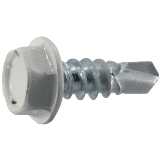 Excellence quality 25Pack 8 x 3/8 in White Stainless Steel Hex Head