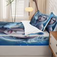thumbnail image 5 of Manfei Magical Lady Zipper Twin Comforter Sets with Fitted Sheet and 2 Pillowcases,Wild Wolf Zipper Bedding Set,Gray,Reversible,4pcs, 5 of 8