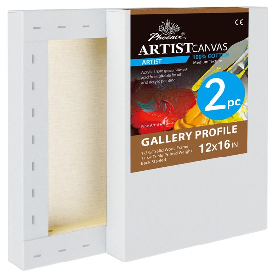 Gallery Canvas PHOENIX, 30 x 41 cm, paquete de 2 unidades, 100% algodón