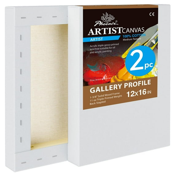 Gallery Canvas PHOENIX, 30 x 41 cm, paquete de 2 unidades, 100% algodón