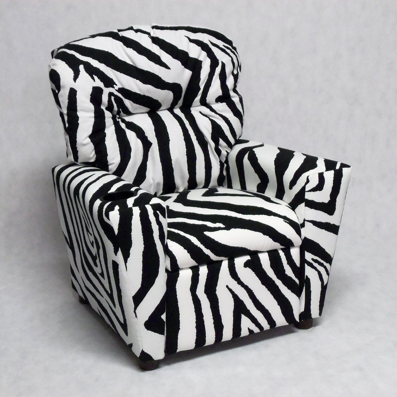 Brazil Furniture Cupholder Child Recliner Zebra
