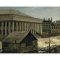 thumbnail image 3 of Etienne Bouhot 14x12 Black Modern Framed Museum Art Print Titled - The Bourse Under Construction (1820), 3 of 5