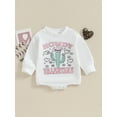 thumbnail image 2 of jxxiatang Infant Girls Romper, Autumn Bodysuit with Long Sleeves and Cactus Print, 2 of 8