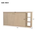 thumbnail image 2 of Harper & Bright Designs Twin Murphy Bed Wall Bed with Bookshelf, Twin Size Cabinet Bed Folding Wall Bed for Guest Room Office, Natural, 2 of 15