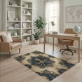 thumbnail image 2 of ODIKA 4'x6' Washable Area Rug Stain Resistant, Low Pile, Easy Care Octopus Maritime Koi Explorer Navigation Theme Cartoon Pirate for Dorm Room, Small Living, 2 of 7