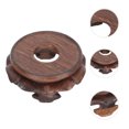 thumbnail image 5 of Wooden Flowerpot Display Base Decorative Round Hollow Vase Base Home Decor, 5 of 5