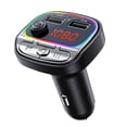 thumbnail image 2 of Binmer Bluetooth 5.0 FM Transmitter For Car,Bluetooth Car Adapter With USB Charging Car Charger MP3 Player,Hands Calling, 2 of 7