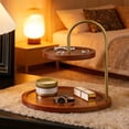 thumbnail image 7 of Bowayaoa Solid Wood Double Layer Desktop Organizer, Entryway Key Holder Vanity Storage Tray, Multi-Purpose Jewelry Perfume Makeup Storage Shelf for Desk Dresser Bedroom Home Decor, 7 of 7