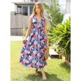 thumbnail image 3 of Vestido Flessibili 2025 de verano sin mangas con cuello en V y estampado floral bohemio, 3 of 7