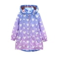 thumbnail image 2 of Jackets for Girls Toddler Kids Girls Spring Fall Colorful Gradient Tie Dye Print Hooded Jacket Thicken Windproof Zipper Warm Outwear Kids Coats Purple 3 Years-4 Years, 2 of 4