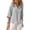 Gray, variant on Long Sleeve Tops for Women 3/4 Sleeve Front Short Back Long Side Slit Long Hoodie Womens Shirts V-Neck Loose Casual Top