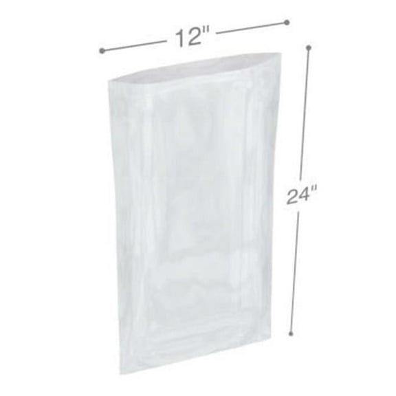International Plastics PB11224 12 x 24 in. Clear Poly Bags, 0.00125 Gauge - Case of 1000