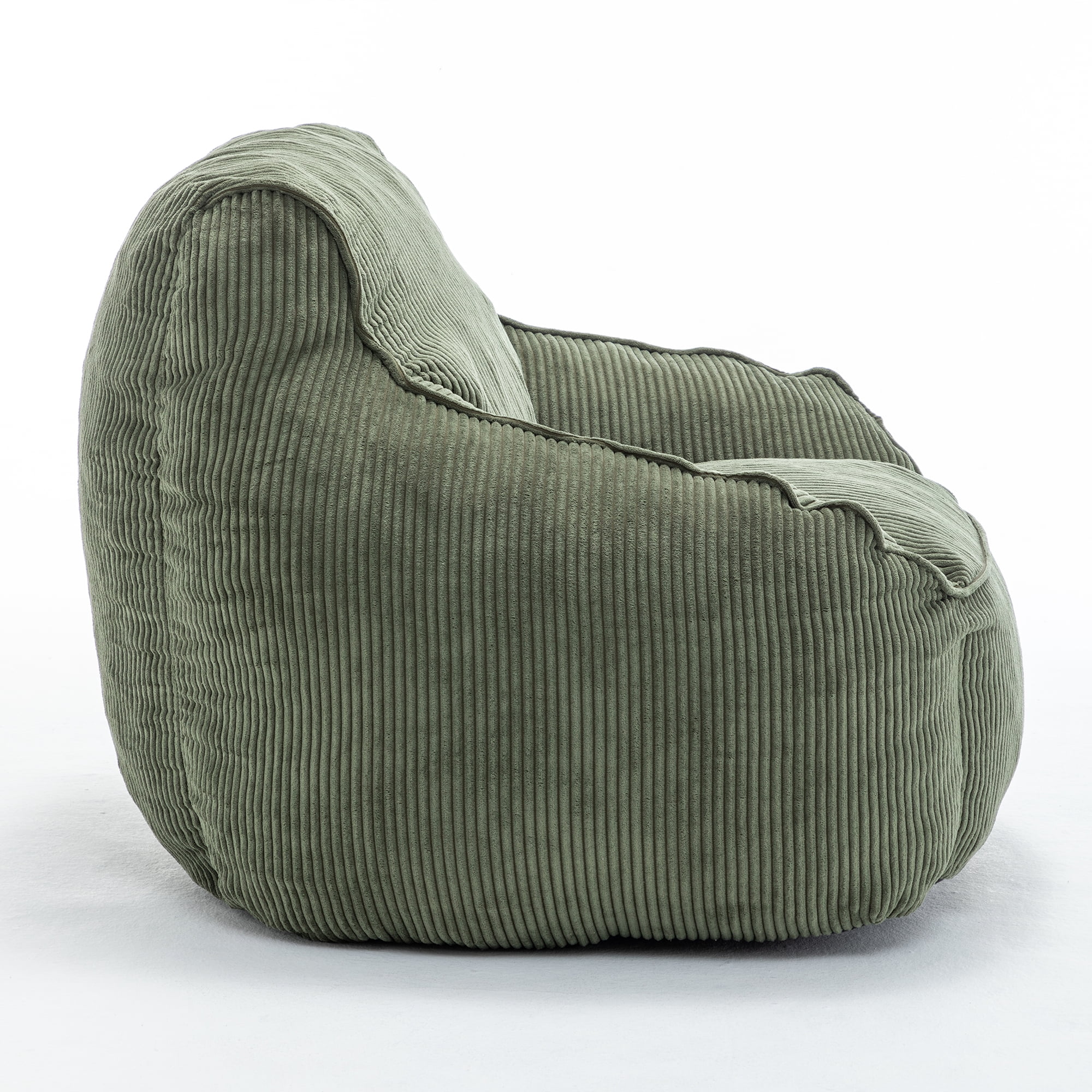 Comfy Corduroy Giant Bean Bag Chair for Adults Teens, Filler Included
