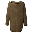 thumbnail image 5 of (clearance)IDALL Woolen Coat Trench Coat Women Outwear Coat Slim Color Ladies Long Warm Trench Wool Casual Fashion Cardigan Open Jacket Sleeve Long Overcoat Coat Parkas Peacoat Brown S, 5 of 6