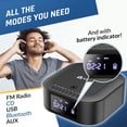 thumbnail image 3 of KLIM Boombox E1 - Reproductor de CD Sistema de Audio Portátil + Extra BASS con Subwoofer + Radio FM, CD MP3 Bluetooth AUX USB + Modo Alámbrico e Inalámbrico Batería Recargable + Mando a Distancia, 3 of 5