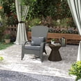 thumbnail image 2 of Outsunny Outdoor Adirondack Chair Rattan Fire Pit Chair with Cushion, 2 of 10