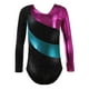 thumbnail image 2 of Maillot de Gimnasia Leotardo Atlético de Danza de Baile de Ballet Rayadas para Niñas Chicas 6 Salvador Leotardo metálico de manga larga, 2 of 7