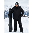 thumbnail image 4 of Wantdo Men's Big and Tall Jacket Winter Snow Jacket Waterproof Ski Coat Hooded Outerwear Coat Black 4X, 4 of 8