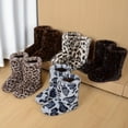 thumbnail image 5 of Women's Leopard Faux Fur Mid Calf Boots - Warm Plush Winter Boots Non-Slip Casual Snow Boots, 5 of 6
