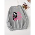 thumbnail image 2 of Sudadera De Cuello Redondo Con Estampado De Elementos De Halloween, Sudadera De Manga Larga Y2K Para Primavera Y Otoño, Ropa De Mujer, 2 of 4