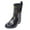 Black, variant on Ecqkame Women's Rain Boots Clearance Punk Style Mid Boots Women's Non-Slip Rain Boots Outdoor Rubber Water Shoes Black 41