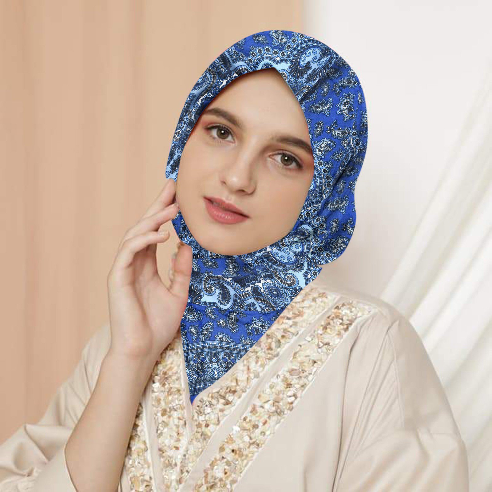 Foulard Femme Vintage Mauve - Occasion - Accessoire élégant Et Intemporel