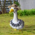 thumbnail image 4 of Porch Goose Outfits, Goose Outfits for Plastic Goose 23/17'' Lawn Patio Statue, Goose Outfits with Scarf for Summer and Spring Decoration BLACK-WHITE, 4 of 9