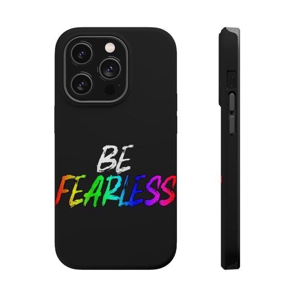 DistinctInk Tough Case for Apple iPhone 15 PRO (6.1" Screen), Compatible with MagSafe Charging - Be Fearless