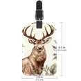 thumbnail image 6 of Square 2Pack PU Leather Jungle Elk Cruise Luggage Tag with Privacy Cover and Name ID Tag for Travel Handbags Backpacks Luggage Tags, 6 of 6