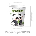 thumbnail image 3 of Panda Birthday Party Supplies Panda Disposable Dinnerware Set with Panda Paper Plates Cups Napkins Straws Banner for Panda Party, 3 of 5