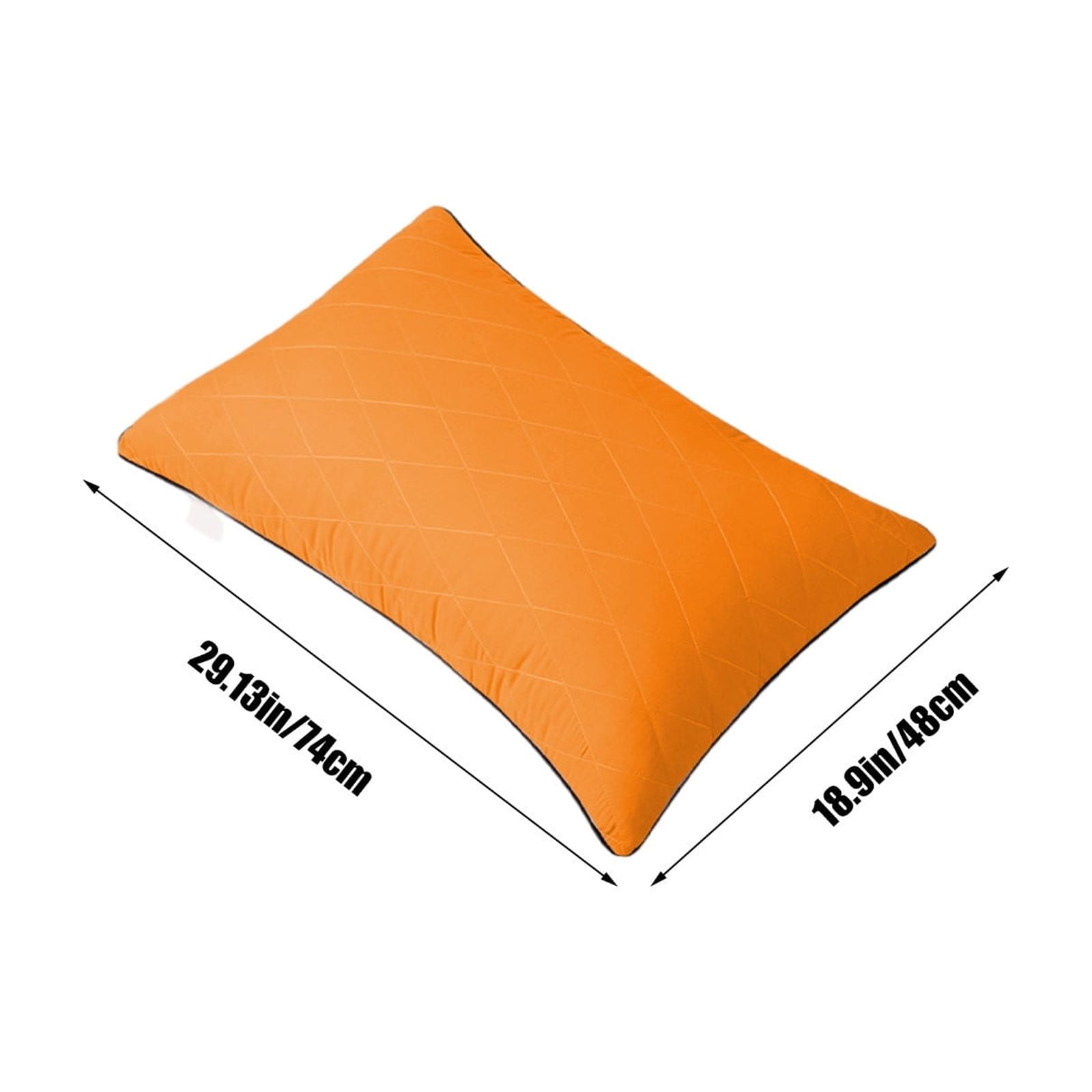 Nkmbld Cooling Pillow Hotel Grade Down Core Soft and Supportive Bed Pillow for Back and Stomach Sleepers Made of Friendly Fabric, Standard Queen, Orange
