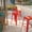 Red, variant on Emma + Oliver Commercial Grade 30"H Backless Red Metal Indoor-Outdoor Barstool, Square