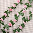 thumbnail image 5 of Morttic 2 Pack 8FT Artificial Fake Rose Vine Garland Artificial Flowers Plants for Hotel Wedding Home Party Garden Craft Art Decor,Pink, 5 of 10