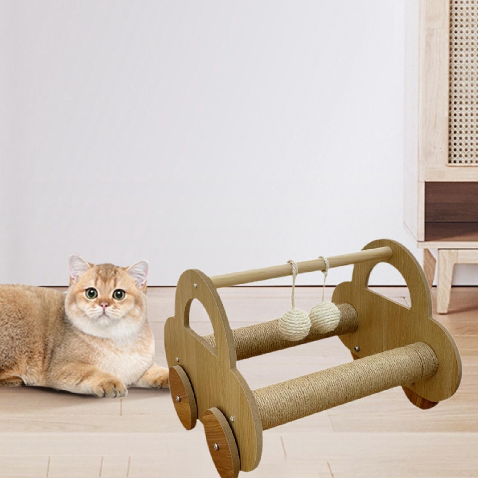 TOOYFUL Cat Scratcher Toy Pet Interactive Toy Sturdy Multifunctional with Sisal Ball Cat for Resting Playing Exercise