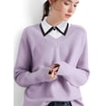 thumbnail image 6 of Deago Fake Collar Detachable Dickey Collar Blouse Half Shirts Peter Pan Lace False Collars for Women Girls, 6 of 7