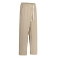 thumbnail image 6 of GuangCheng George Men Cable Knit Sweatpants Elastic Drawstring Waist Soft Textured Comfy Lounge Pants Casual Trousers,Size:S, 6 of 9