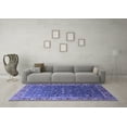 thumbnail image 3 of Ahgly Company Machine Washable Indoor Rectangle Oriental Blue Industrial Area Rugs, 5' x 8', 3 of 4