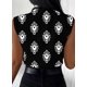 thumbnail image 3 of Camiseta sin mangas BLENCOT de chifón con cuello en V y estampado floral para mujer, color negro, 3 of 4