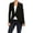 Black, variant on Moa Collection Women's Office Blazer Casual Long Sleeve Solid Open Front Design S-3XL