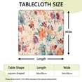 thumbnail image 2 of Pioneer Flower Floral Print Pattern Square Fitted Tablecloth with Elastic Edge,Square Table Cover,Washable Elastic Table Cover for Home Kitchen Party Decor 34"x34", 2 of 6