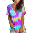 thumbnail image 2 of Gibobby Camisa&nbsp;Moda Mujer Camisa de jogging de manga corta（Azul， XL), 2 of 5