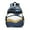 Blue White Gold, variant on Teal Gold Marble Pattern Backpack for School,Cute School Bag,Schoolbag with Adjustable Shoulder Straps & Padded Back,15.25"x11.5"x5.25"