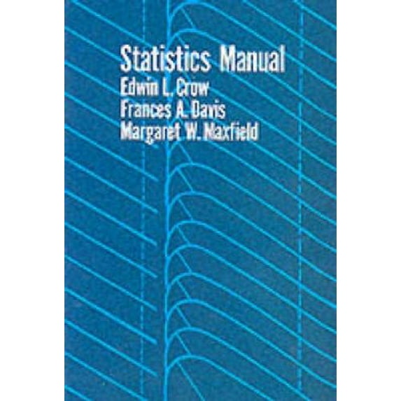 Pre-Owned Statistics Manual (Paperback) 048660599X 9780486605999